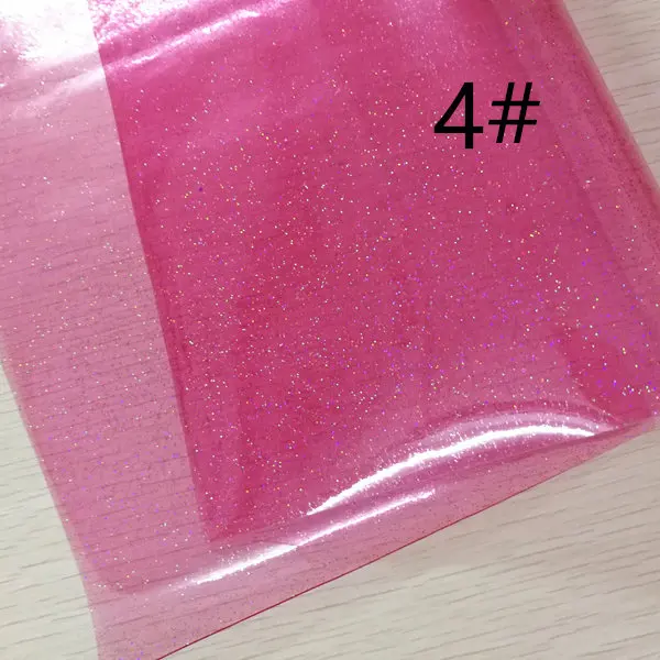 7,6*12 дюймов синтетический прозрачный, блестящий кожаный материал для DIY аксессуары - Цвет: 4