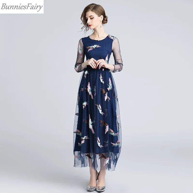 navy bohemian dress