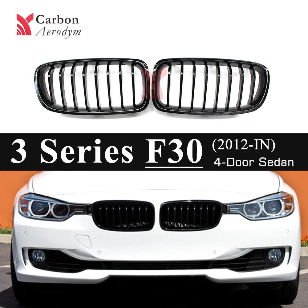 

For BMW 3 Series F30 4-Door Sedan Single Line Gloss Black Racing Grills 316i 318i 320i 330i 335i 340i ABS Grille