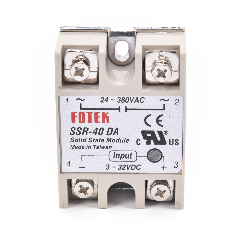 1Pcs Solid State Relay Controller Industrial Solid State Relay SSR 40A With Protective Flag SSR