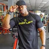 Cotton Gym Running Shirt Sport T Shirt Men Short Sleeve Running Shirt Men Workout Training Tees Fitness Top Sport T-shirt ► Photo 2/6