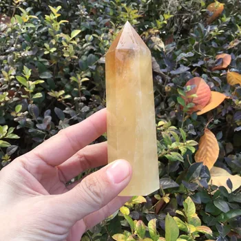 

Natural iceland spar single point Calcite Crystal stone