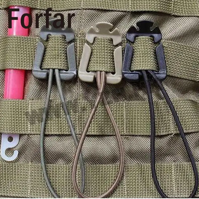 5pcs Hang Buckle Strap Clip bing Elastic Cord Military Tactical
