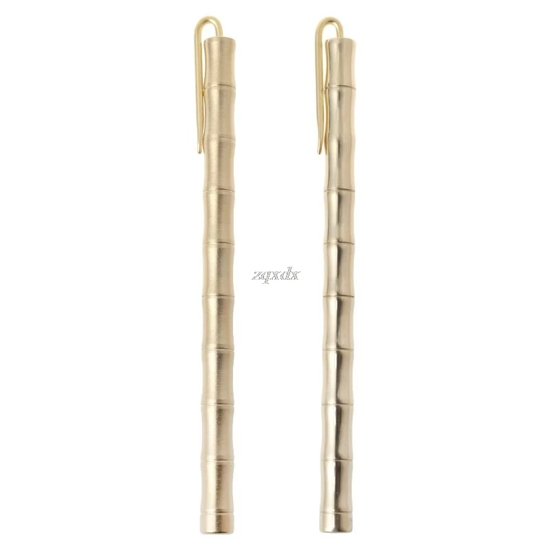 

Handmade Brass Bamboo Shape Ballpoint Pen Retro Copper Pens Office School Supplies Stationery JAN10 Dropship