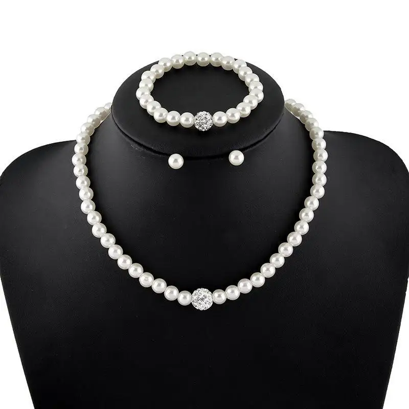 Новые корейские ювелирные изделия высокого качества имитация жемчуга ожерелье подходящие свадебные ювелирные наборы женские ювелирные украшения