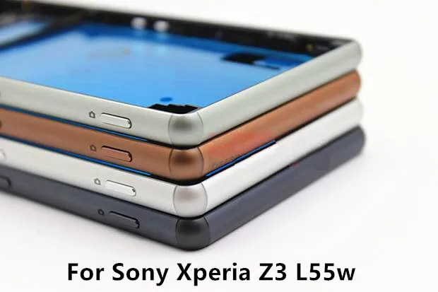 

Original New Middle Frame Bezel Housing Cover Case+Side Buttons+Side Plug For Sony Xperia Z3 L55 L55w D6603 D6653 +Free trackin