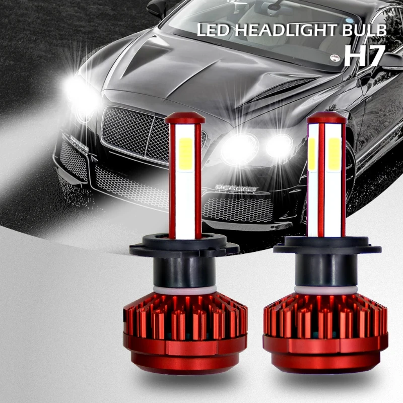 

HNGCHOIGE 2x NEW High Performance H7 160W 18000LM LED R7 Headlight Kit Beam Bulbs 6000K