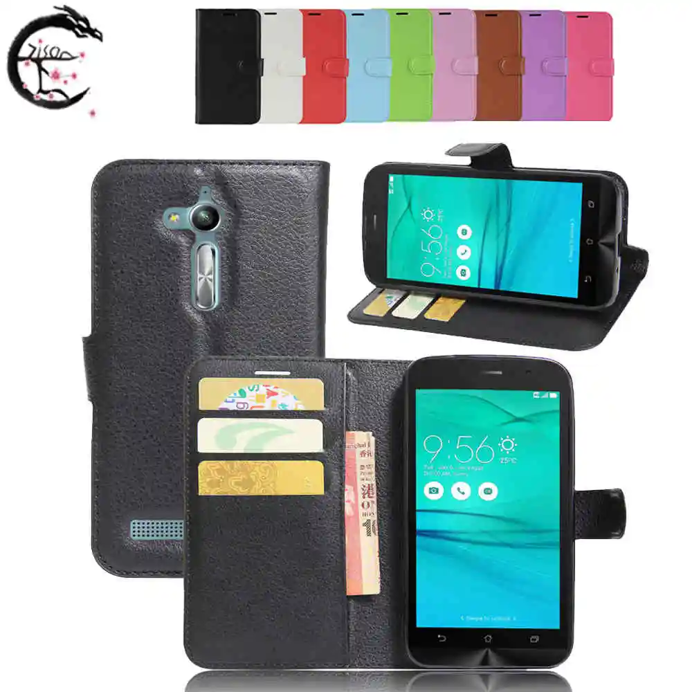 Кожаный чехол книжка для Asus Zenfone Go ZB551KL ZB552KL ZB500KL ZB500KG MaxPro M2 ZB631KL ZB633KL M1 ZB601KL