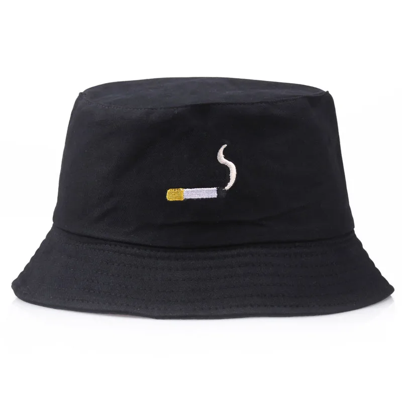 Бейсболка с вышивкой NO CHILL для мужчин и женщин в стиле хип-хоп, рыбацкая шляпа для взрослых, Панама, шляпа Боба, летняя шляпа для влюбленных - Цвет: Черный