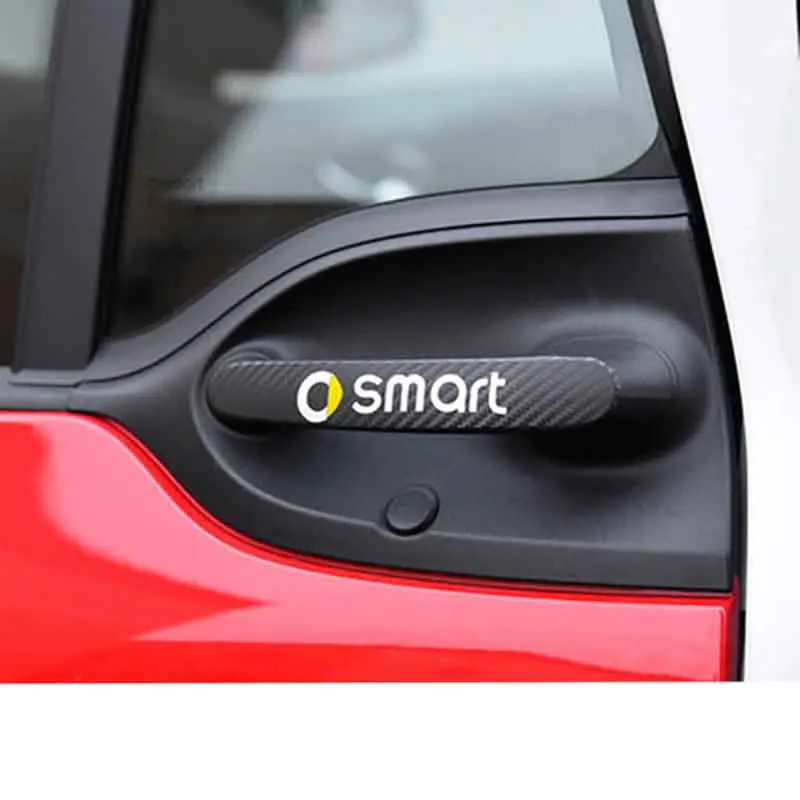 

2pcs Car Door Handle Stickers and decals Reflective Rally Car Stickers for 451 453 Smart Fortwo Forfour Decal Accessorie