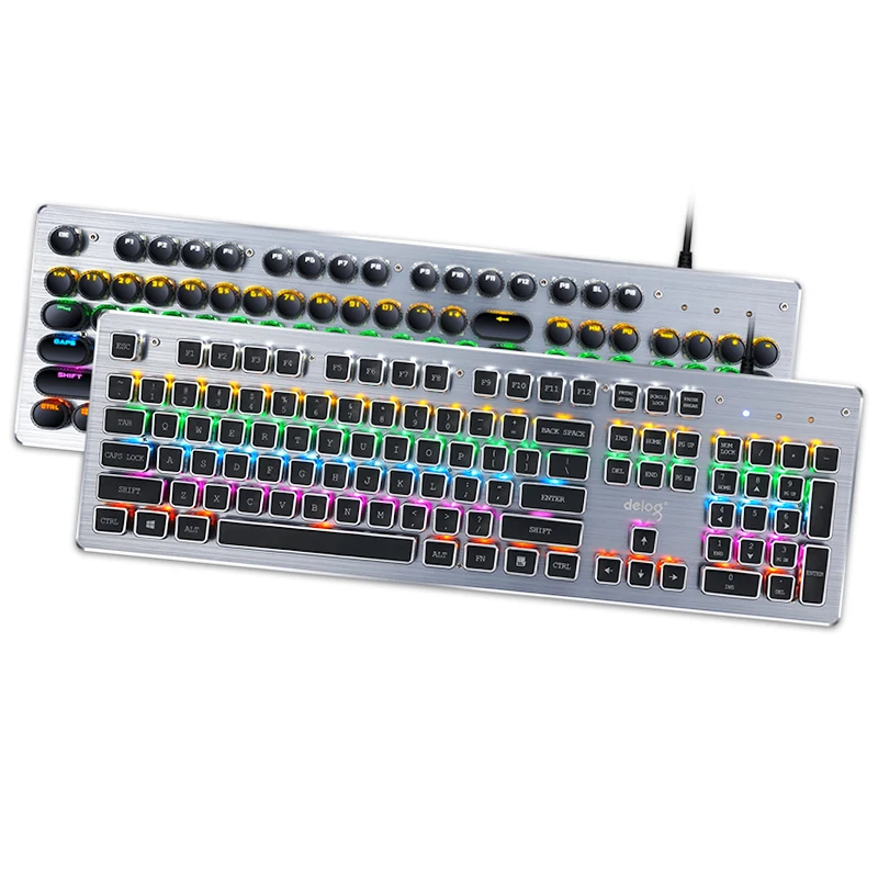 Gaming Mechanical Keyboard USB Wired Anti ghosting Metal ...