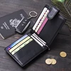 CONTACT'S Fashion Genuine Leather Money Clips High Quality Cow Leather Men Wallets Hasp Mini Purses vintage Men Wallet Card Hold 6