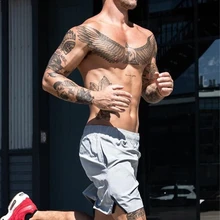 Новые брендовые летние мужские шорты для фитнеса спортивная одежда тренажерные залы короткие брюки из быстросохнущего материала Джоггеры мужские шорты для бодибилдинга спортивные пляжные шорты