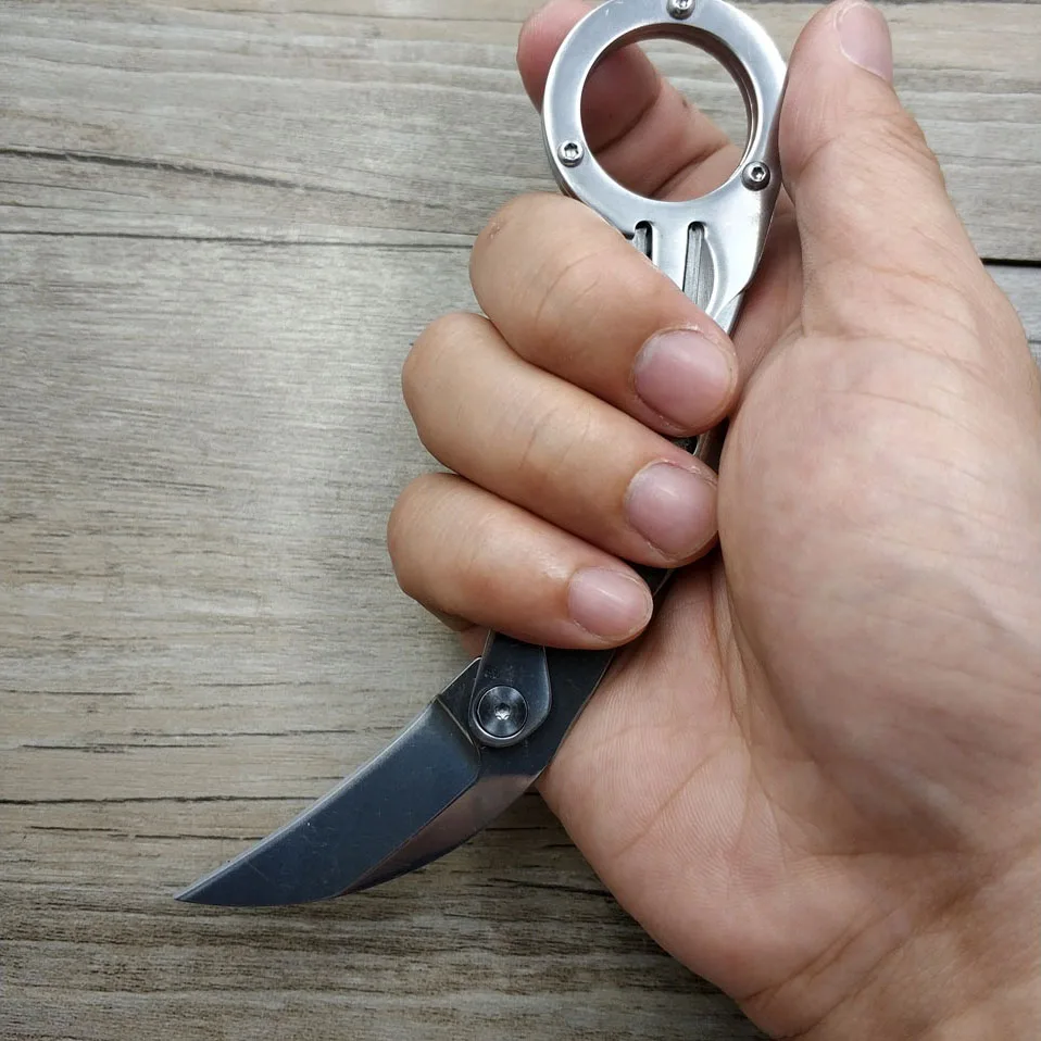 Прямая поставка, складной карманный нож karambit CSGO из нержавеющей стали, портативный механический тактический нож-коготь, инструмент для повседневного использования