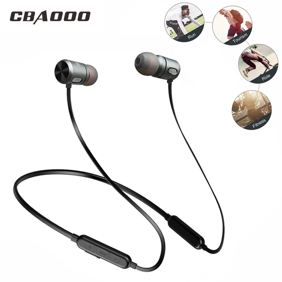 

Wireless Bluetooth Earphones Headphones Sport Magnetic Headphone Earpiece Rear hanging Bluetooth Headset for Mobile phone