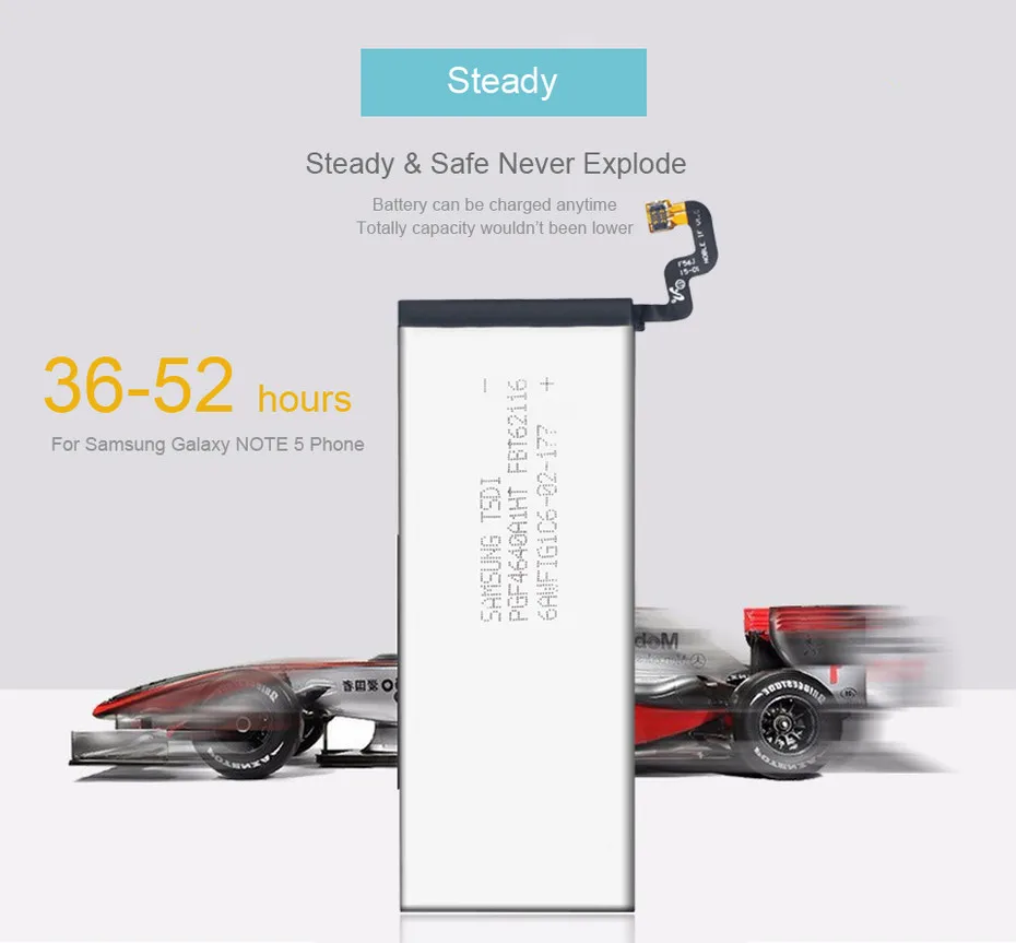 NEW 2017 100% Original KHP Phone Battery For Samsung Galaxy Note 5 N9200 N920t EB-BN920ABE Battery Replacement Mobile Batteries (14)