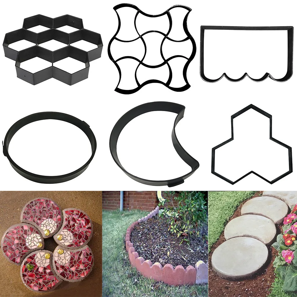 

garden path maker mold Mold stepping stones Driveway Patio Stepping Stone Pavement Paver Path Maker DIY#G8