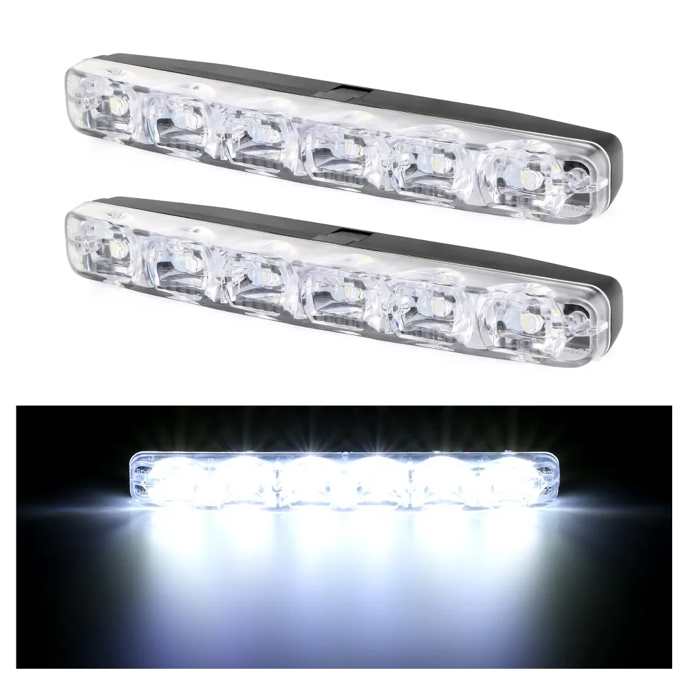 

A set of 2 Car lights-Styling daytime running lights automotive lamps Anti-Fog light super bright Waterproof modification led #4