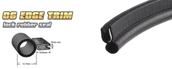 

#06 #09 Rubber Edge Trim Seal Protector Guard Strip Car Wheatherstrip Rear Hatch Seal Door Seal 2200cm