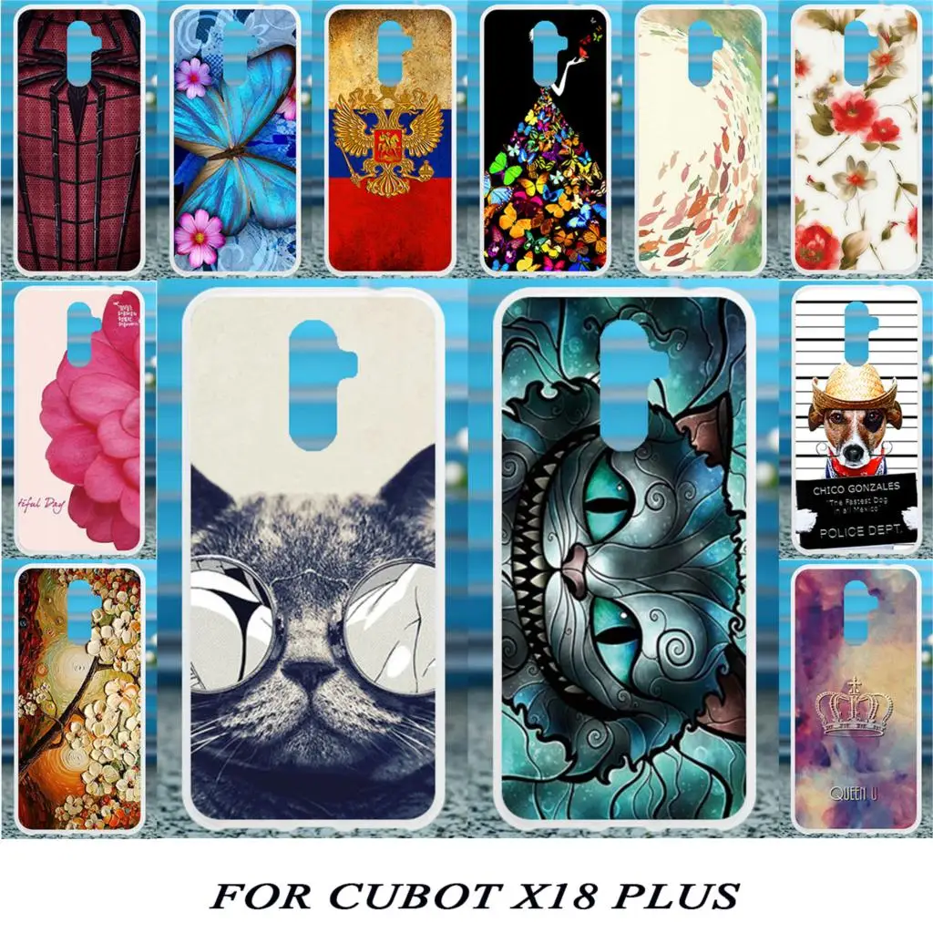 

Akabeila Soft Cases For Cubot X18 Plus Case Silicone DIY Patterned Cover For Case Cubot X18 Plus Coque Fundas Housing Back Cover