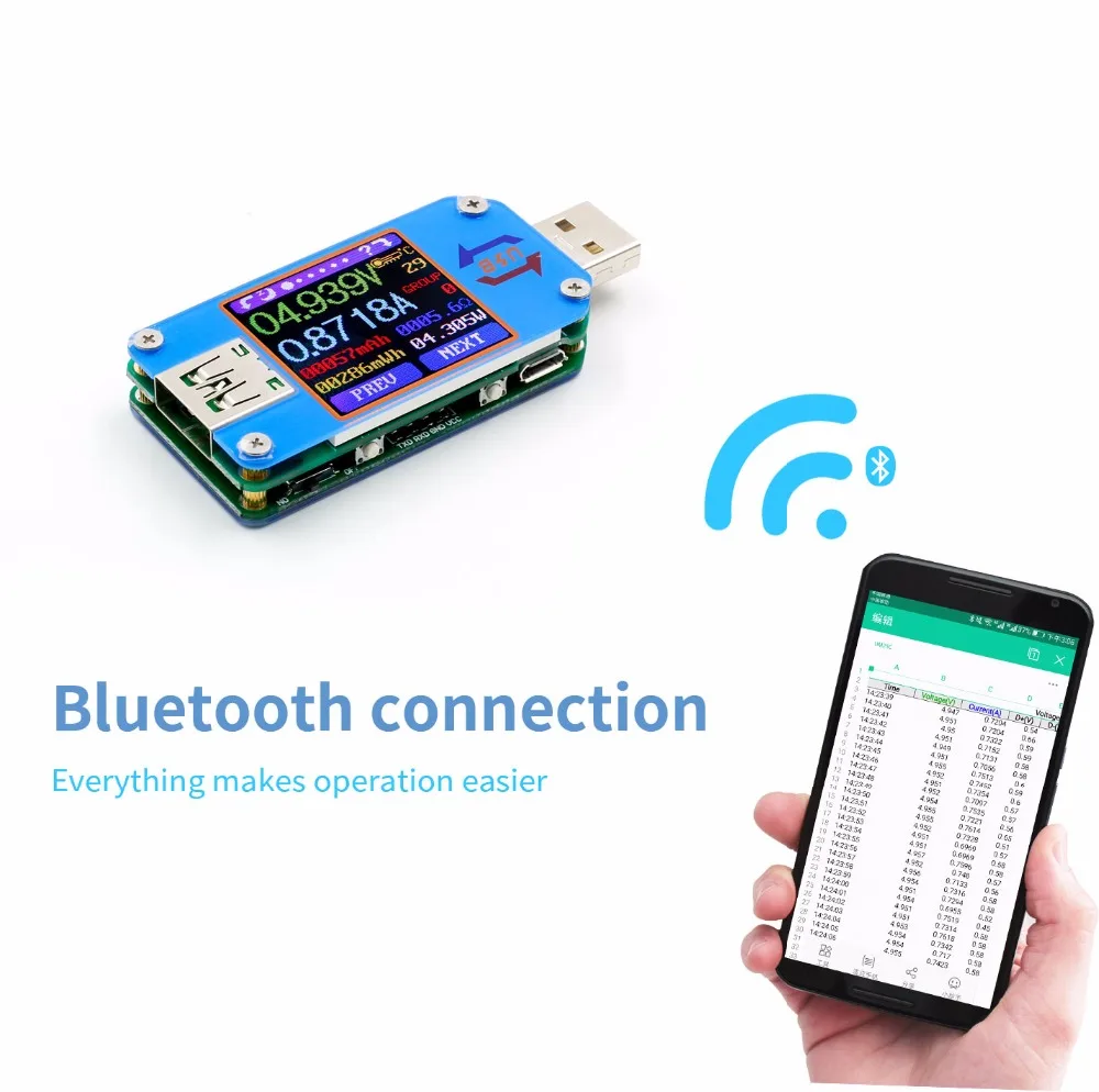 UM25 UM25C for APP USB 2.0 Type-C LCD Voltmeter ammeter voltage current meter battery charge measure cable resistance Tester