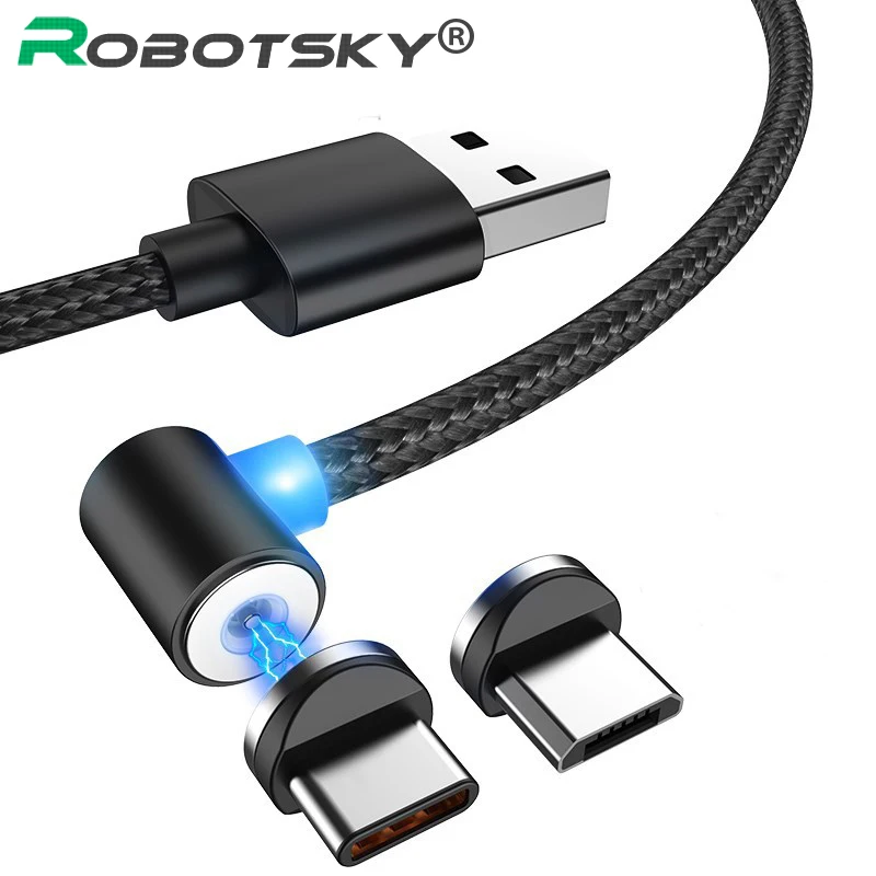 

LED Magnetic Micro USB Type C Cable for Samsung Galaxy S8 S9 S10 Fast Charging USB Type-C Magnet Charger Mobile Phone Cable