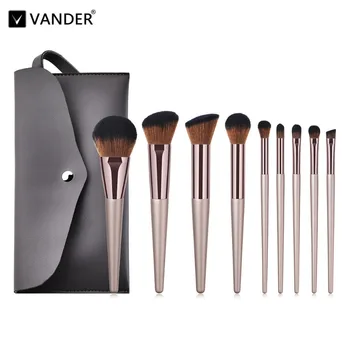 

Brand 9Pcs Makeup Brushes Professional Soft Cosmetics Set Kabuki Foundation Brush Lipstick Blending maquillaje Make Up Kits