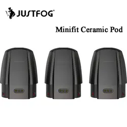 3 шт./лот Justfog Minifit керамический Pod картридж 1,5 мл с 1.6ohm катушкой для JUSTFOG Minifit Pod Vape комплект многоразового картриджа