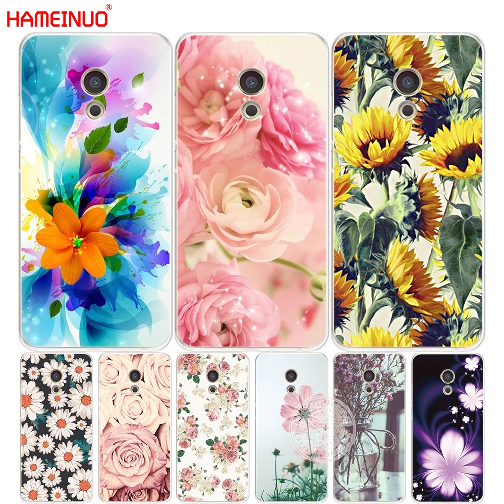 HAMEINUO пион Подсолнух Цветы Чехол с маргаритками чехол для Meizu M5 M5S M6 M2 M3 M3S MX4 MX5 MX6 PRO 6