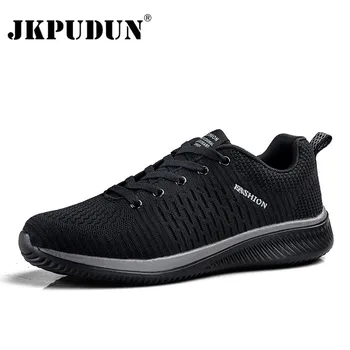 

JKPUDUN Men Shoes Lightweight Mesh Walking Sneakers Men Trainers Fashion Breathable Male Casual Shoes Luxury Brand Tenis Zapatos
