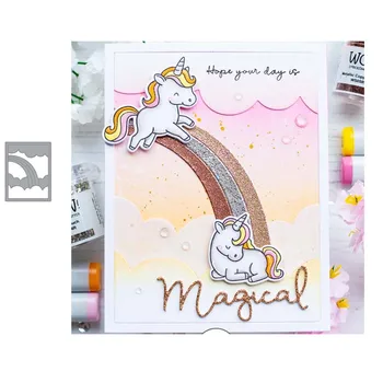 

Rainbow bridge background Metal Cutting Dies Stencils For DIY Scrapbooking Album Paper Card Decorative Craft Embossing Die