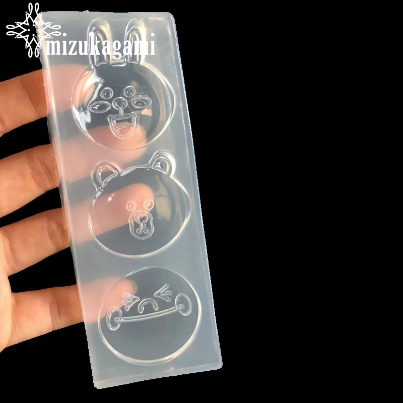 

New 1pcs UV Resin Jewelry Silicone Mold Cartoon Rabbit Bear Silicone Charms Molds For DIY Intersperse Decorate Making Jewelry