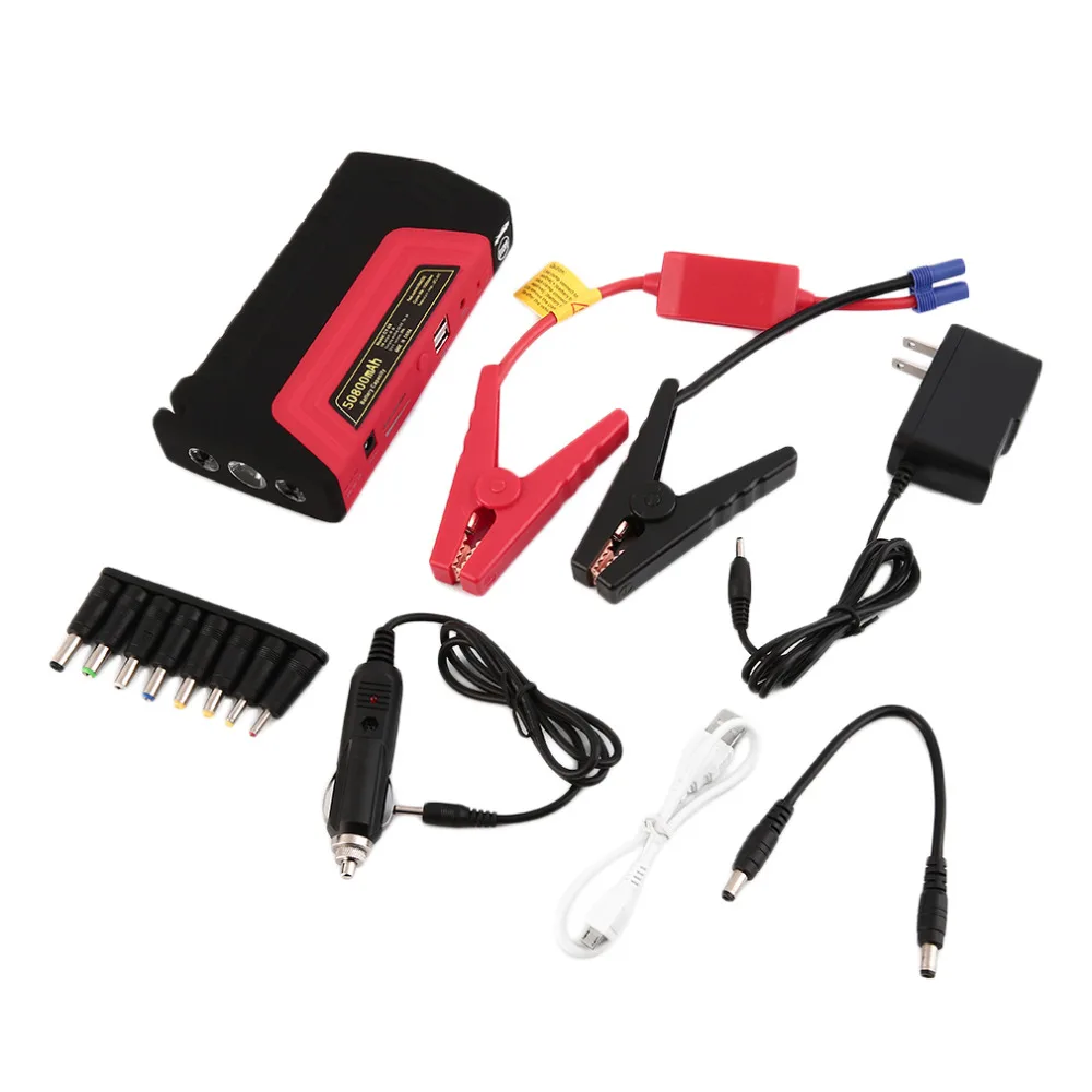 

Mini Portable Car Jump Starter 58800mah Emergency Start 12V Petrol/Diesel Engine Multi-Function 4 USB Battery Charger