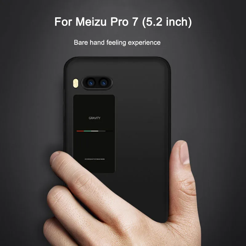 Чехол для Meizu Pro 7 роскошный матовый Силиконовый мягкий чехол защитный телефона Pro7