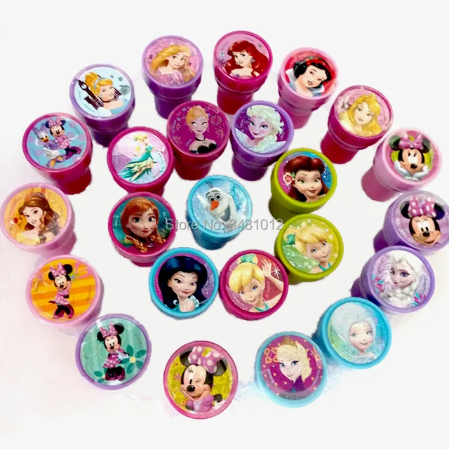 6pcs bag kids diy stamp education toy cartoon princess painting