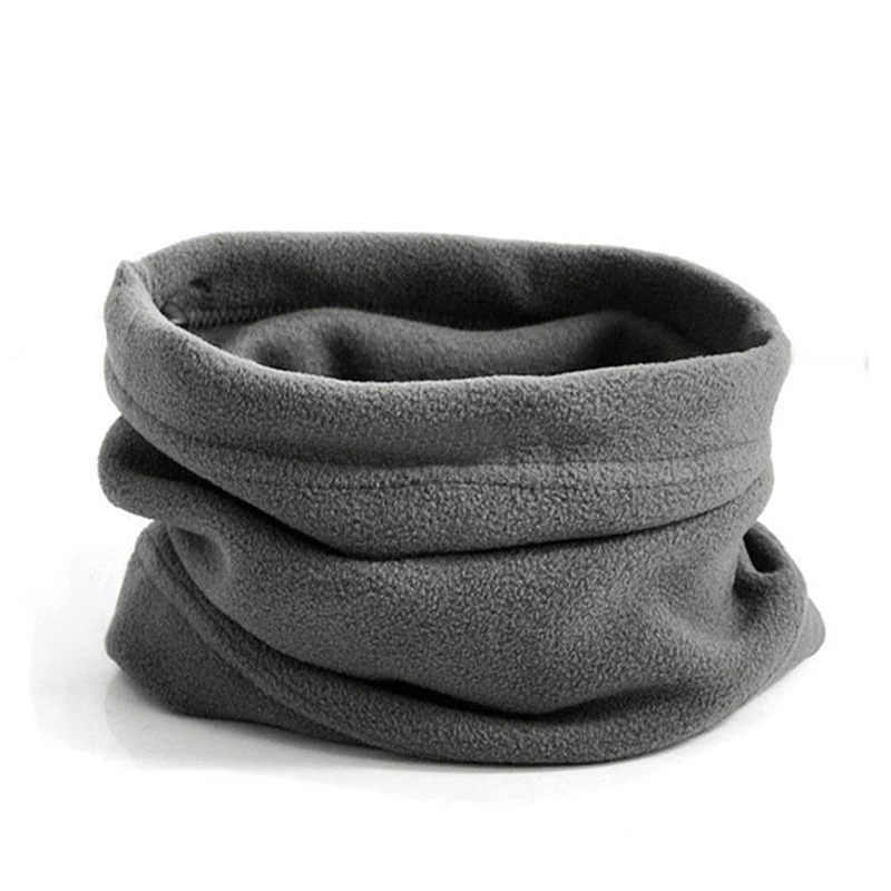 1 шт. 3в1 зимний унисекс женский мужской спортивный термо Флисовый Шарф снуд для шеи теплая маска для лица шапки бини - Цвет: gray