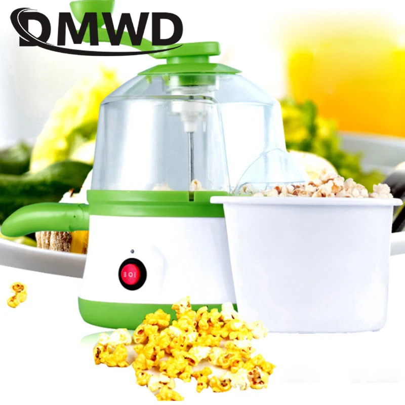 

DMWD 3-in-1 Household Popcorn Maker Multifunction Egg Boiler Steamer Electric Skillet Mini omelette frying Pan Corn Popper