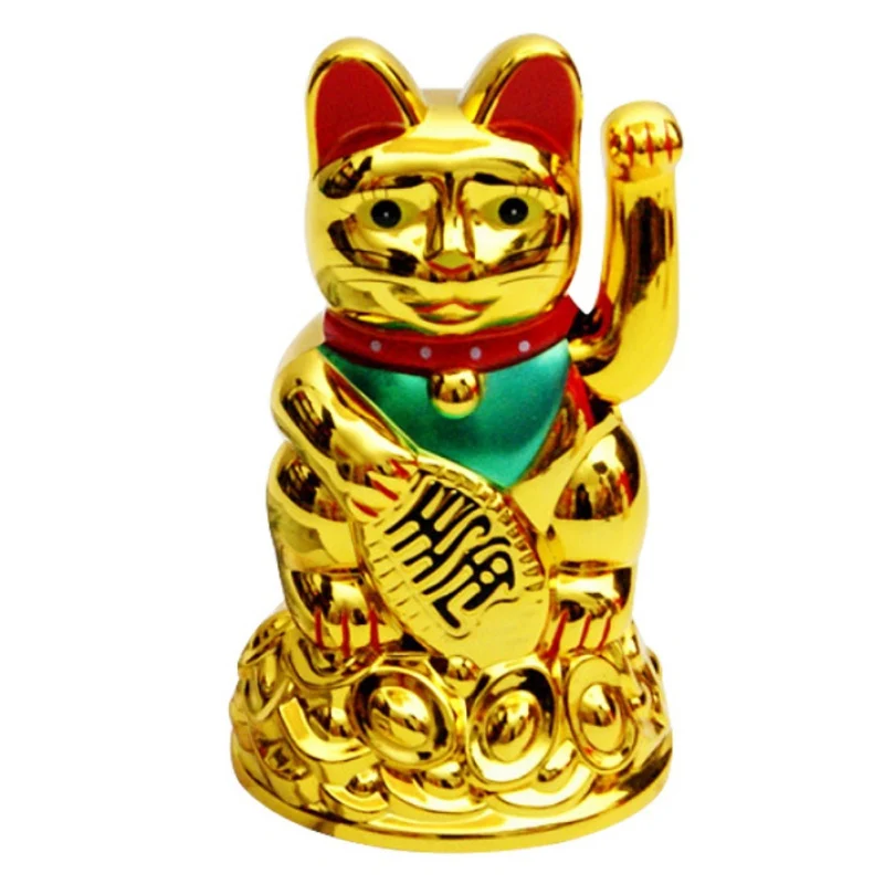 Китайский счастливый кот богатство развевающаяся рука кошка золото Maneki Neko домашний декор фэншуй Добро пожаловать кошка ремесло искусство магазин украшения отеля - Цвет: 4