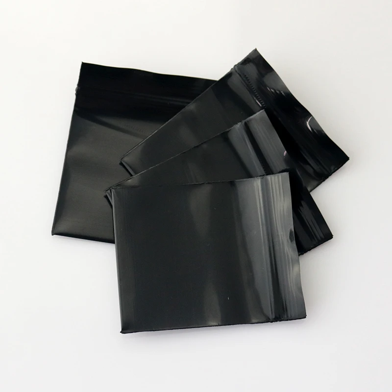 black zip bag