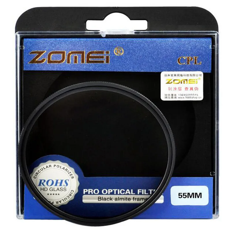 Zomei CPL фильтр объектива круговой поляризационный CIR-PL 49 52 55 58 62 67 72 77 82 мм для Canon Eos Nikon sony NEX Pentax DSLR камера