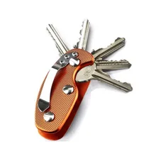 40 шт./лот, алюминиевый брелок для ключей, органайзер, брелок с зажимом, Карманный чехол для инструментов, сумка для ключей от автомобиля, многофункциональный чехол для ключей, сумка