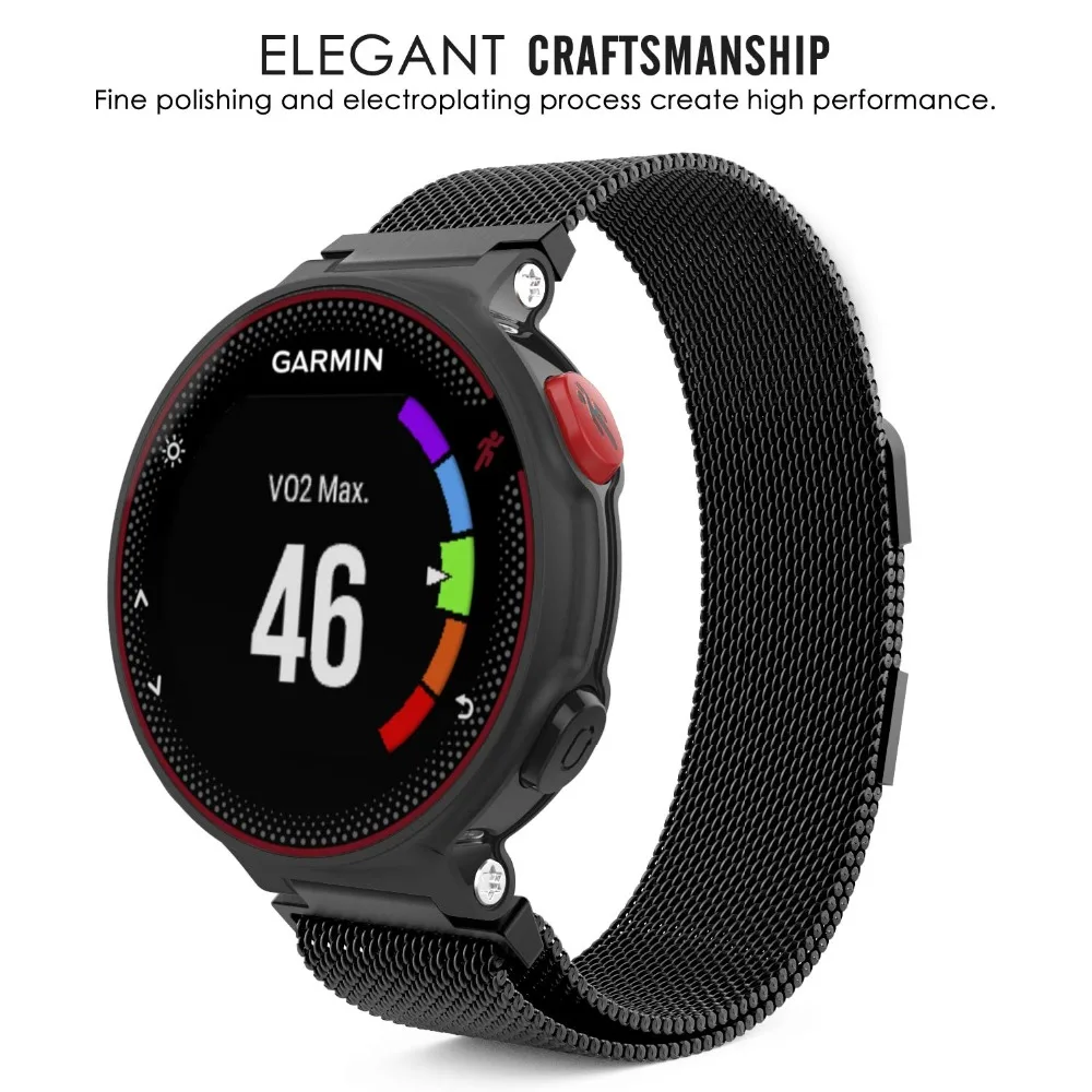 Ремешок Ktab для Garmin Forerunner 235, ремешок для часов, Миланская петля, сетчатый сменный ремешок для Garmin Forerunner/220/230/620