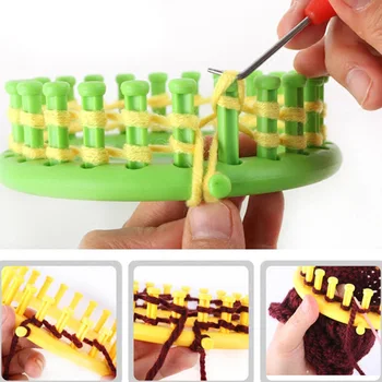 

6pcs/set Classical Plastic Knitter Kit und Circle Hat Hand-knitted Tool Knifty Knitting Knit Loom Sewing DIY Craft Tool