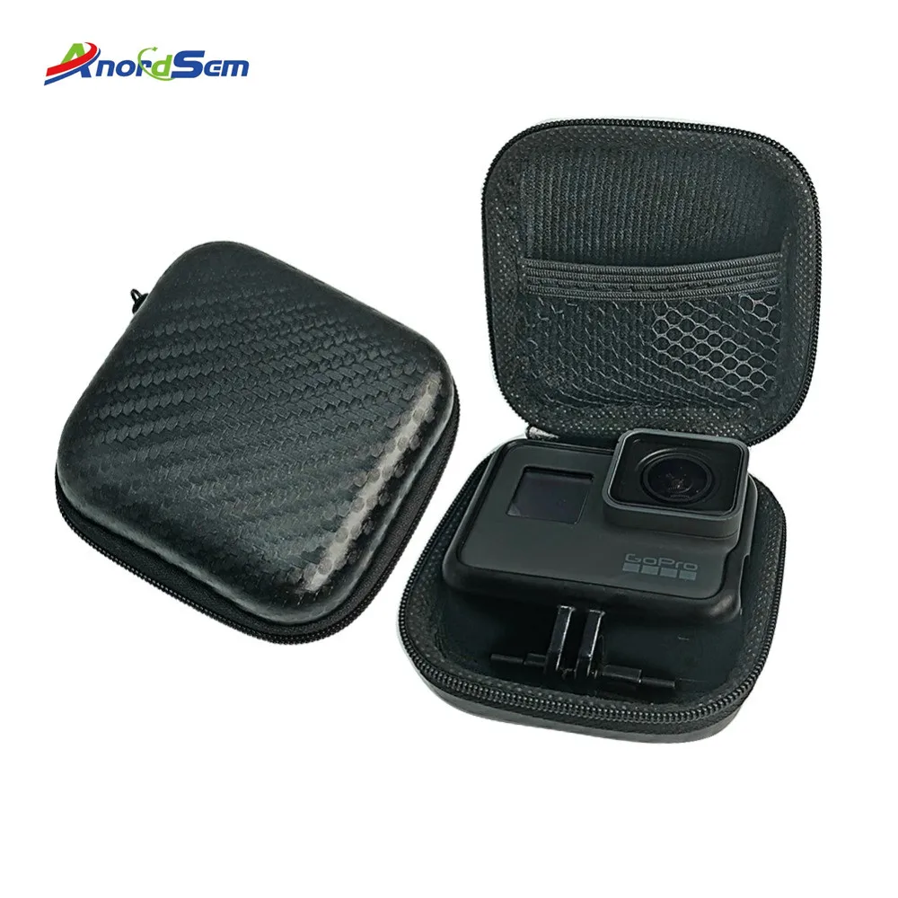 

Anordsem Mini Storage Bag Carrying Case Box For Go Pro Hero2018 6/5 Sport Camera Shockproof Design Supports For Gopro Hero7 Yi4k