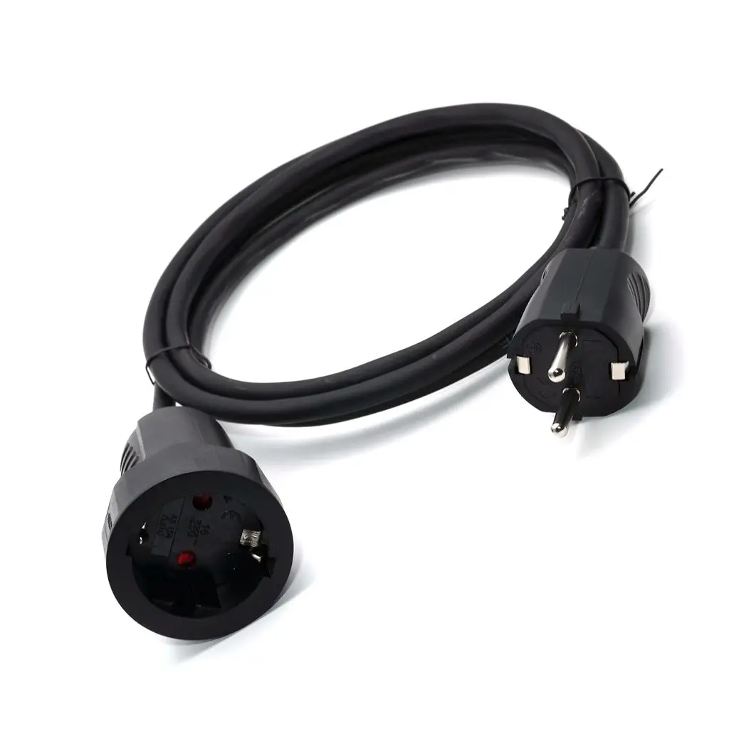 European/German standard socket and plug power line 3*1.5 MM Cable