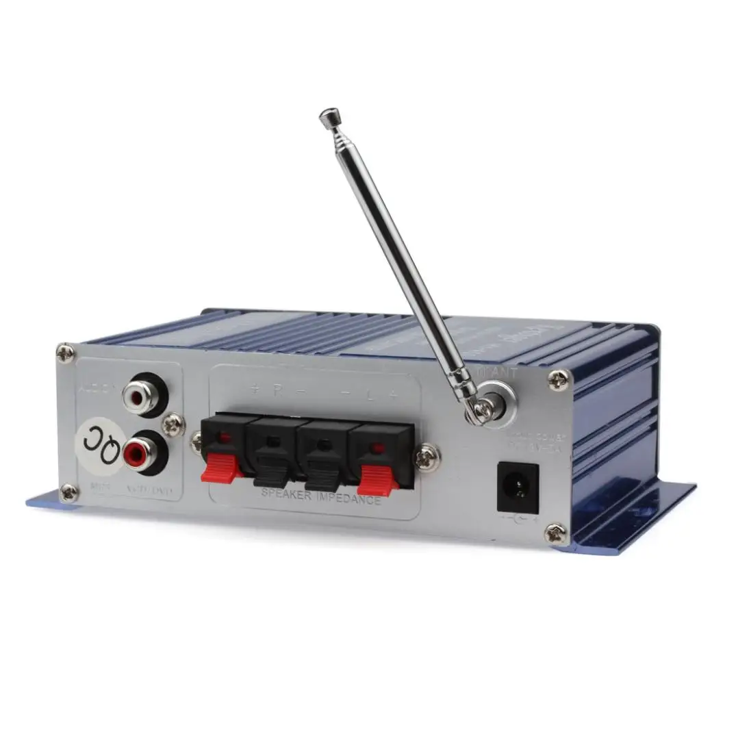Amplificador de Potência com Entrada Controle de Controle Usb e Cartão sd com Controle Kentiger Rádio Automotivo Digital Remoto 12v 11 potência com entrada usb e cartão sd