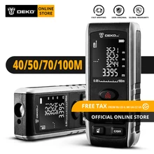 DEKO LRE521 лазерный дальномер 40/50/70/100 м Угол Дисплей Двойной лазерный дальномер/площади/объема/по пифагору