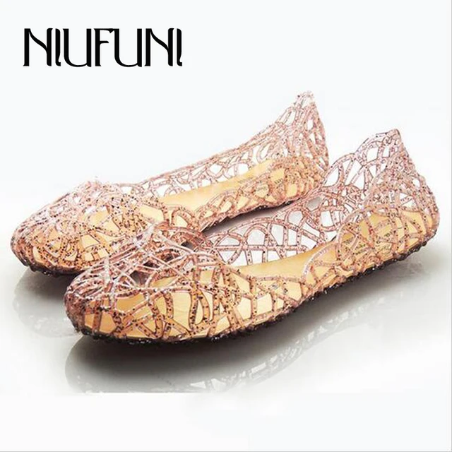 2018 New Women's Sandals Summer Shoes Woman Casual Jelly Shoes Tenis Feminino Flats Sandalias Femininas Fashion Bling Sandals