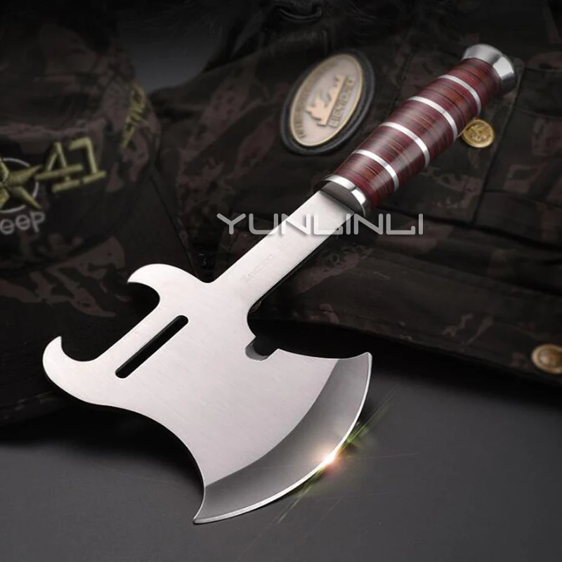 Мульти функциональный топор Открытый выживания Tomahawk с деревянной ручкой