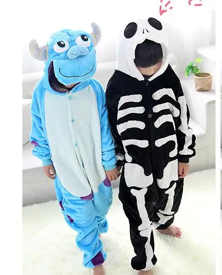 kid Monsters Sulley Sullivan Animal pajamas children Onesie skull flannel pajamas sleepwear Cosplay Costumes Jumpsuit Halloween kid Monsters Sulley Sullivan Animal pajamas children Onesie skull flannel pajamas sleepwear Cosplay Costumes Jumpsuit Halloween